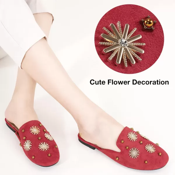 Mules for Women Flats Comfortable Slip on Shoes Closed Round Toe Womens Mules Casual Backless Loafers Slides