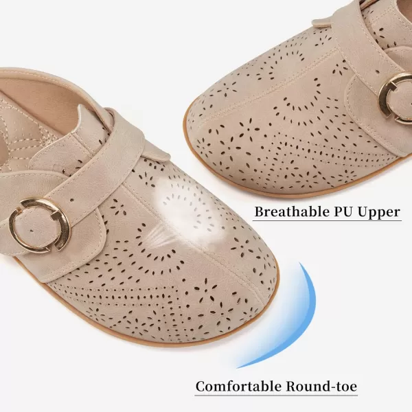 Mules for Women Flats Comfortable: Slip on Womens Mule Shoes Round Toe Backless Loafers Slides