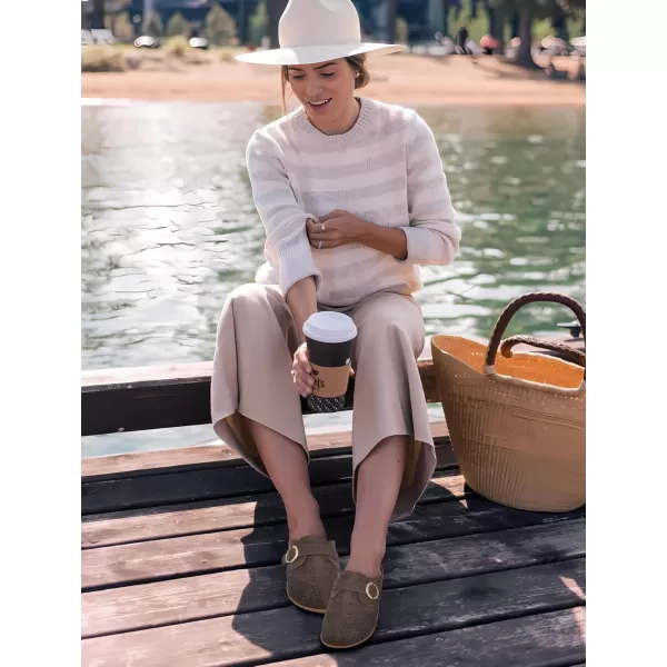 Mules for Women Flats Comfortable: Slip on Womens Mule Shoes Round Toe Backless Loafers Slides