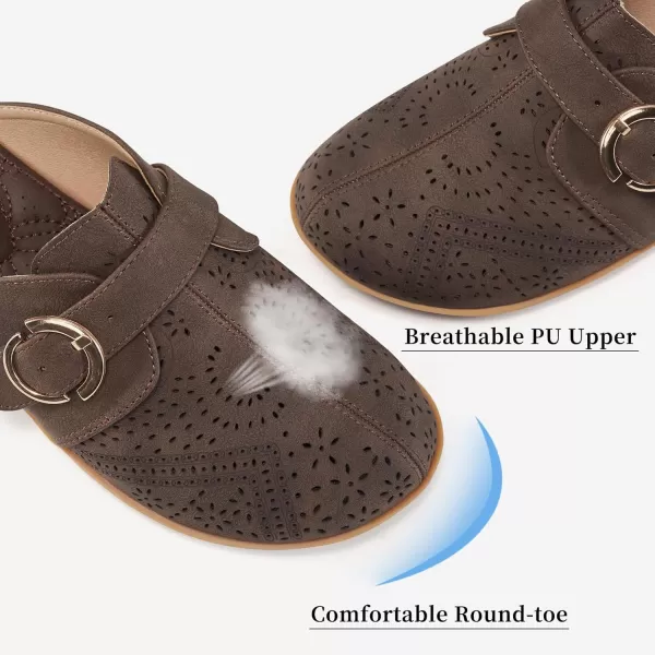 Mules for Women Flats Comfortable: Slip on Womens Mule Shoes Round Toe Backless Loafers Slides