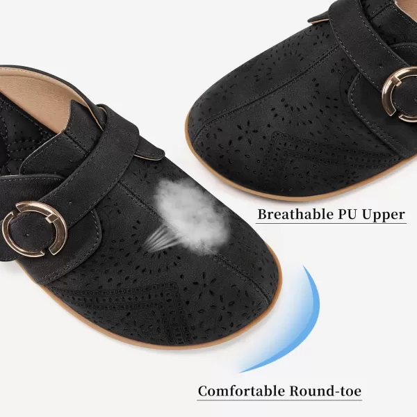 Mules for Women Flats Comfortable: Slip on Womens Mule Shoes Round Toe Backless Loafers Slides