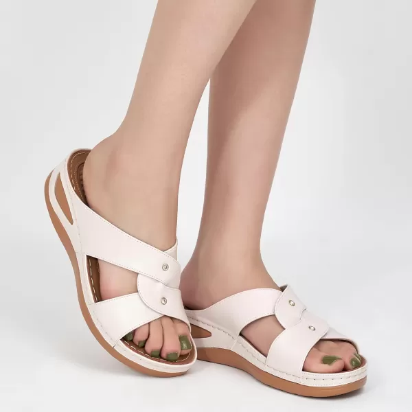 Sandals for Womens Wedge Shoes - Dressy Summer Womens Sandal Comfortable Casual Platform Beach Slides