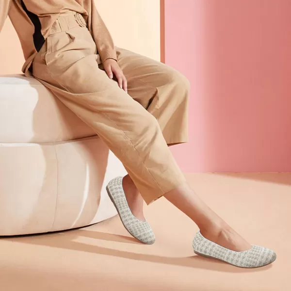 Women's Ballet Flat Dressy Casual Knit Shoes Round Toe Women Mesh Flats