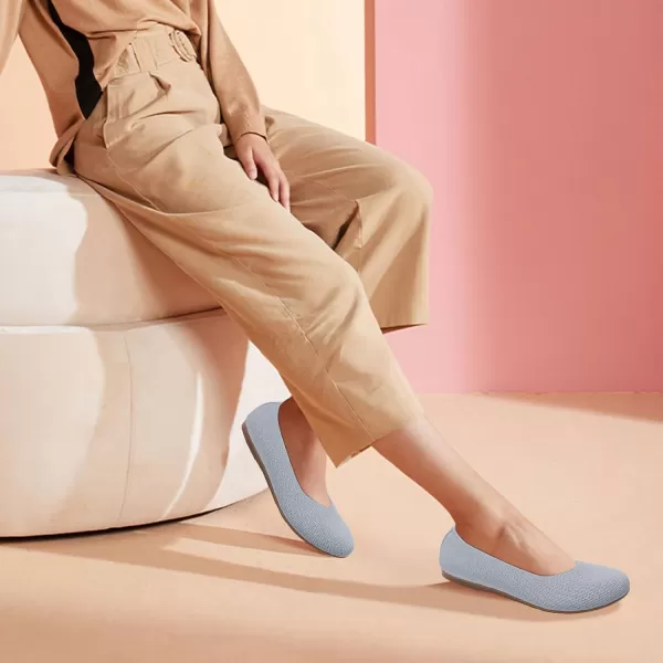 Women's Ballet Flat Dressy Casual Knit Shoes Round Toe Women Mesh Flats