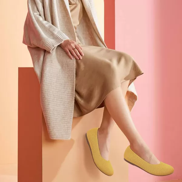 Women's Ballet Flat Dressy Casual Knit Shoes Round Toe Women Mesh Flats