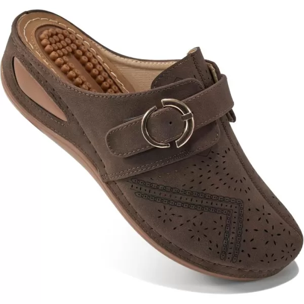 Alicegana Mules for Women Summer Sandals: Slip on Casual womens Shoes Comfortable Closed Toe Dress Wedge Mule