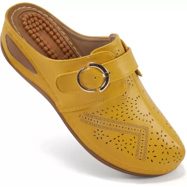 Alicegana Mules for Women Summer Sandals: Slip on Casual womens Shoes Comfortable Closed Toe Dress Wedge Mule