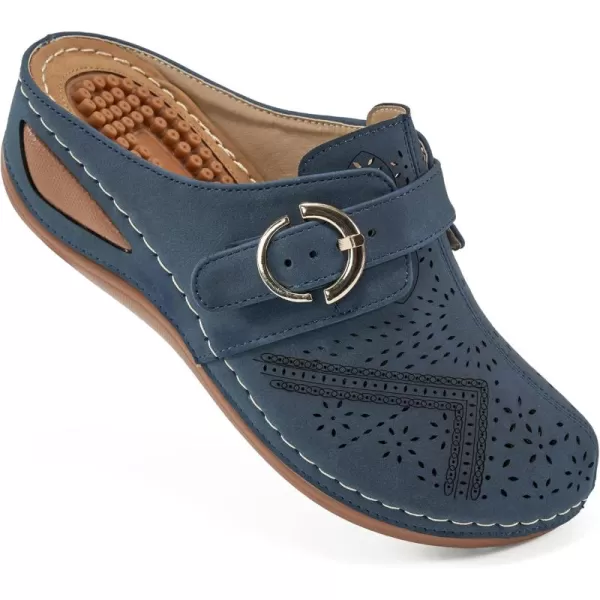 Alicegana Mules for Women Summer Sandals: Slip on Casual womens Shoes Comfortable Closed Toe Dress Wedge Mule