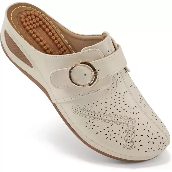 Alicegana Mules for Women Summer Sandals: Slip on Casual womens Shoes Comfortable Closed Toe Dress Wedge Mule
