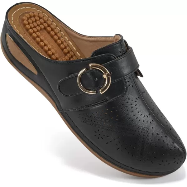 Alicegana Mules for Women Summer Sandals: Slip on Casual womens Shoes Comfortable Closed Toe Dress Wedge Mule
