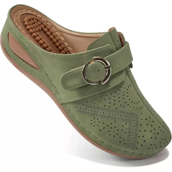 Alicegana Mules for Women Summer Sandals: Slip on Casual womens Shoes Comfortable Closed Toe Dress Wedge Mule