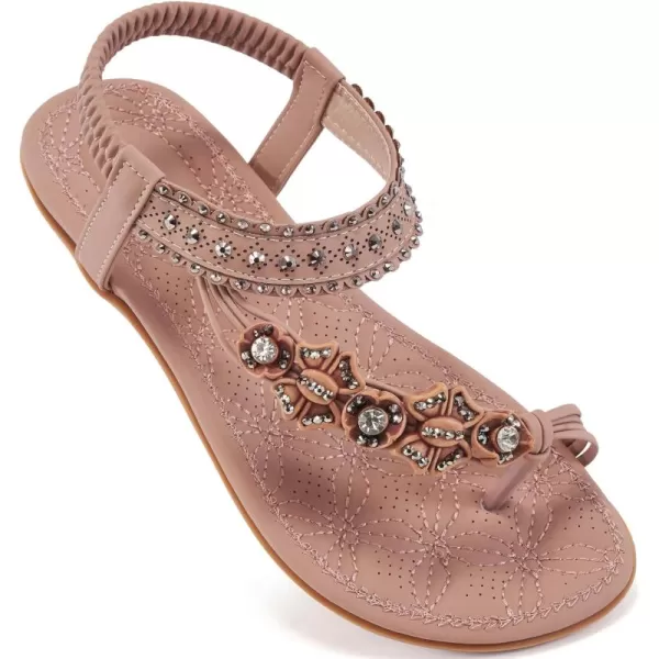 Alicegana Sandals Women Dressy Flat: Bohemian Summer Shoes Comfortable Gladiator Casual Walking Beach Sandal