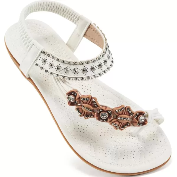 Alicegana Sandals Women Dressy Flat: Bohemian Summer Shoes Comfortable Gladiator Casual Walking Beach Sandal