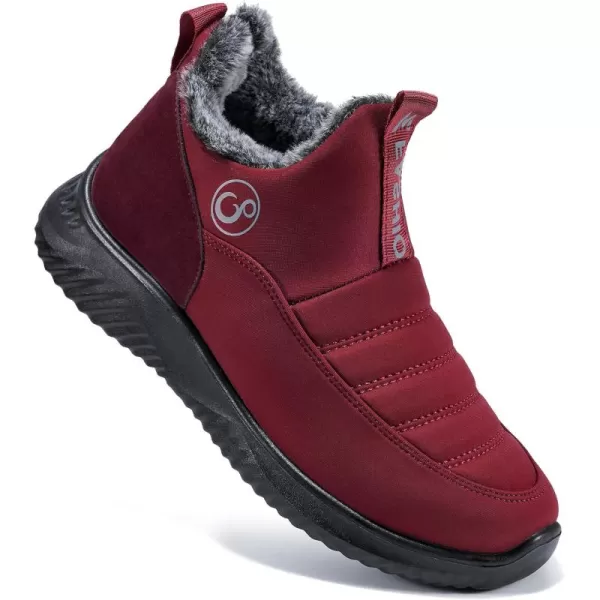 Alicegana Snow Boots for Women Shoes: Winter Slip On Ankle Booties Warm Fur Lined Waterproof Comfortable Womens Boots