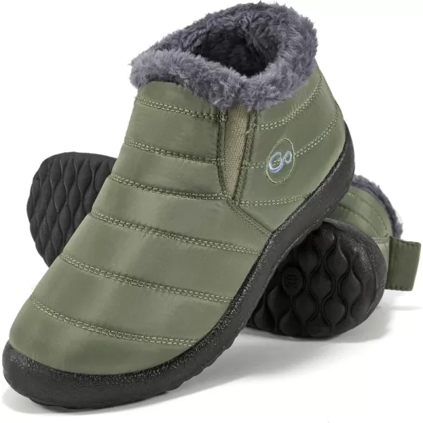 Alicegana Snow Boots for Women Winter: Warm Fur Lined Ankle Booties Comfortable Waterproof Slip On Lightweight Womens Boots