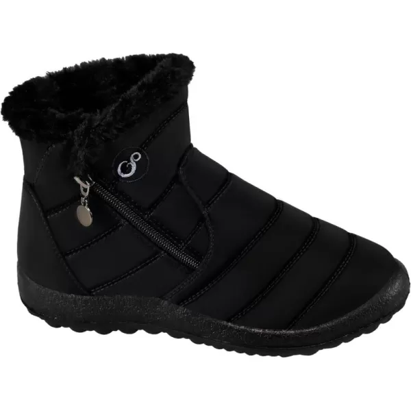Alicegana Snow Boots for Women Winter: Warm Fur Lined Ankle Booties Comfortable Waterproof Slip On Lightweight Womens Boots