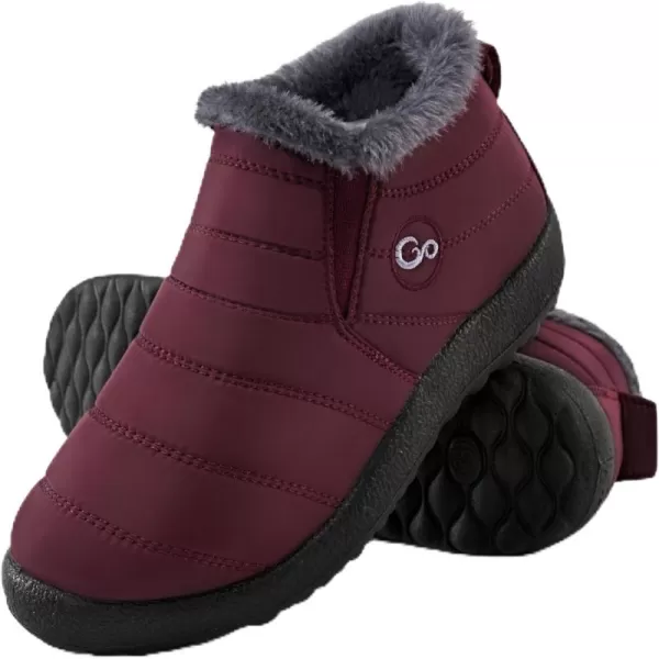 Alicegana Snow Boots for Women Winter: Warm Fur Lined Ankle Booties Comfortable Waterproof Slip On Lightweight Womens Boots