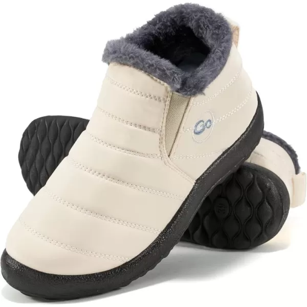 Alicegana Snow Boots for Women Winter: Warm Fur Lined Ankle Booties Comfortable Waterproof Slip On Lightweight Womens Boots