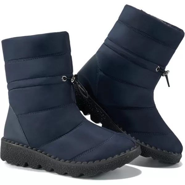 Alicegana Snow Boots for Women Winter: Warm Fur Lined Waterproof Slip on Comfortable Outdoor Womens Boots