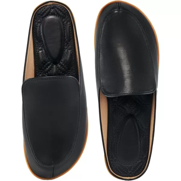 Alicegana Womens Mules Flats Comfortable - Backless Loafers Slip on Shoes Casual Closed Toe Slides Dressy Mules for Women