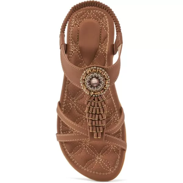 Alicegana Women's Sandals Flat Shoes - Dressy Summer Sandals for Women Comfortable Bohemian Walking Beach Sandals