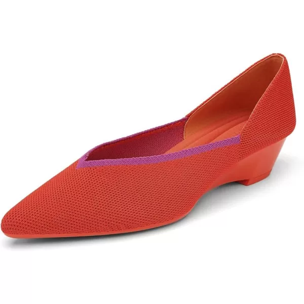 KBZone Women Pumps Pointed Toe Pump Comfortable Fashion Low Heels for Woman