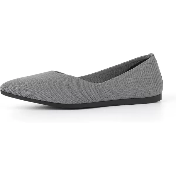 KBZone Women's Knit Ballet Flats Fashion Pointed Toe Walking Shoes Casual Slip-on Ballet Shoes