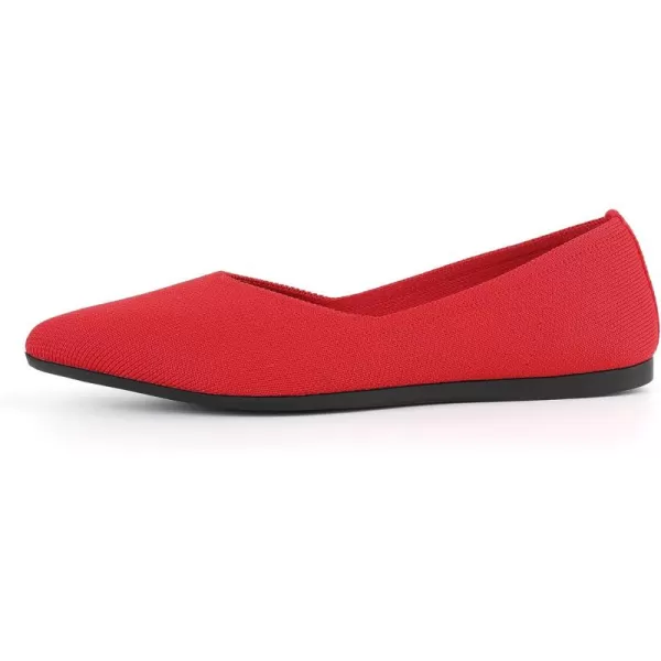 KBZone Women's Knit Ballet Flats Fashion Pointed Toe Walking Shoes Casual Slip-on Ballet Shoes