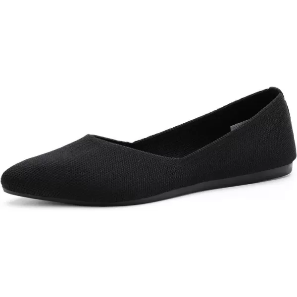 KBZone Women's Knit Ballet Flats Fashion Pointed Toe Walking Shoes Casual Slip-on Ballet Shoes