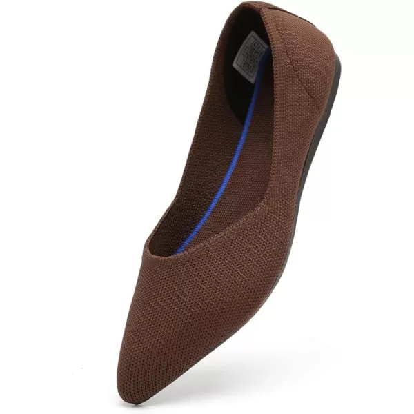 KBZone Women's Knit Ballet Flats Fashion Pointed Toe Walking Shoes Casual Slip-on Ballet Shoes