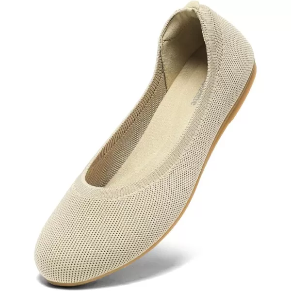 KBZone Women's Knit Ballet Flats Fashion Pointed Toe Walking Shoes Casual Slip-on Ballet Shoes