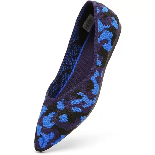 KBZone Women's Knit Ballet Flats Fashion Pointed Toe Walking Shoes Casual Slip-on Ballet Shoes
