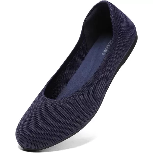 KBZone Women's Knit Ballet Flats Fashion Pointed Toe Walking Shoes Casual Slip-on Ballet Shoes