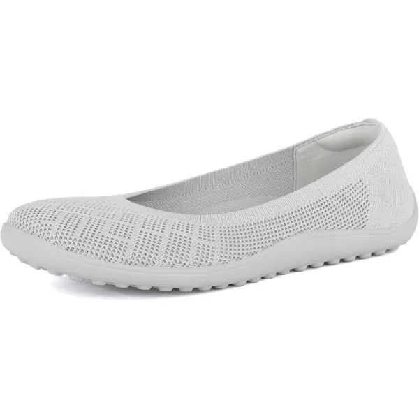KBZone Women‘s Flat Shoes round Toe Knit Ballet Flat Comfort Dressy Flat Walking Shoes