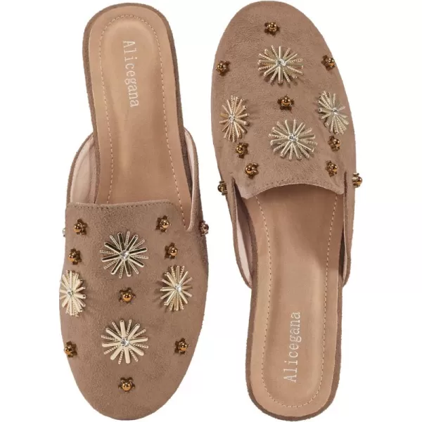Mules for Women Flats Comfortable Slip on Shoes Closed Round Toe Womens Mules Casual Backless Loafers Slides