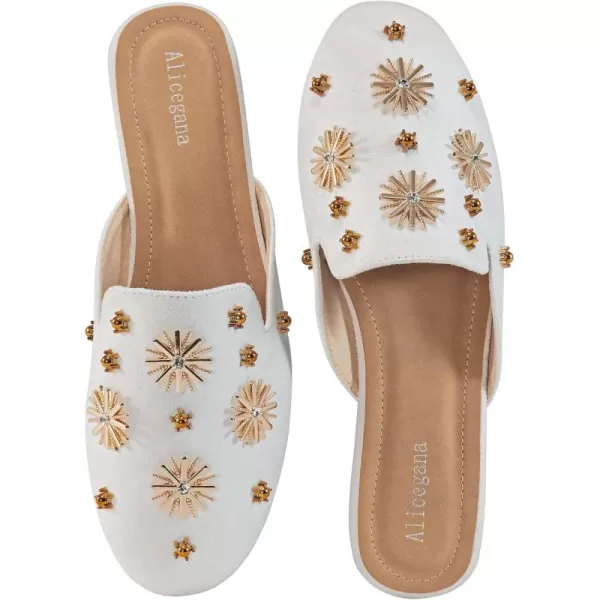 Mules for Women Flats Comfortable Slip on Shoes Closed Round Toe Womens Mules Casual Backless Loafers Slides