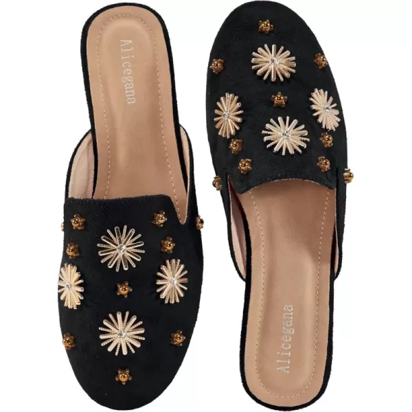 Mules for Women Flats Comfortable Slip on Shoes Closed Round Toe Womens Mules Casual Backless Loafers Slides