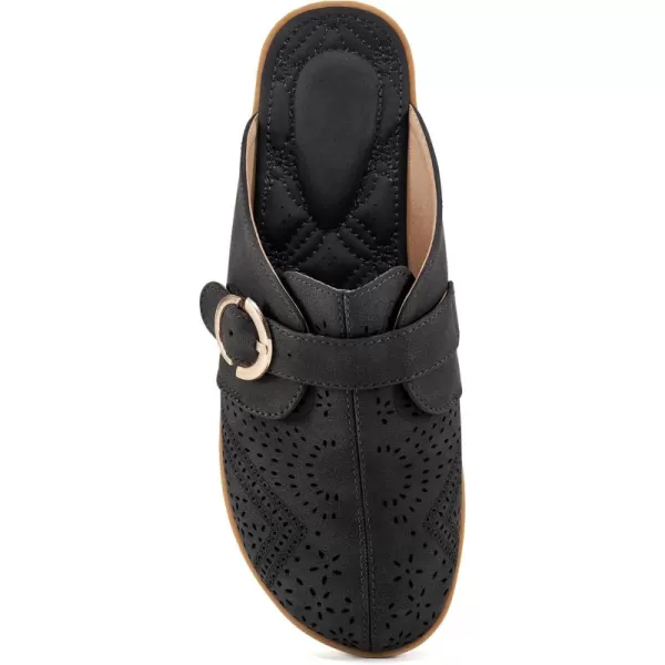 Mules for Women Flats Comfortable: Slip on Womens Mule Shoes Round Toe Backless Loafers Slides
