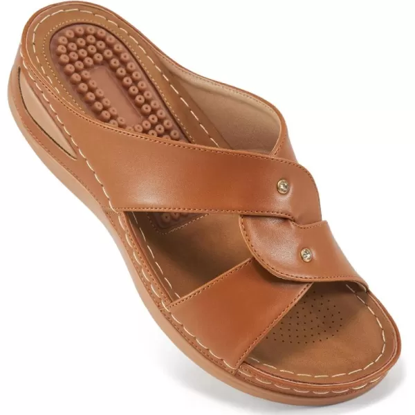 Sandals for Womens Wedge Shoes - Dressy Summer Womens Sandal Comfortable Casual Platform Beach Slides