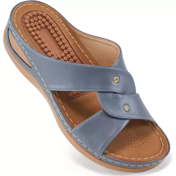 Sandals for Womens Wedge Shoes - Dressy Summer Womens Sandal Comfortable Casual Platform Beach Slides