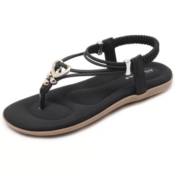 Women's Summer Sandals Beach Bohemian Beaded Ankle Walking Strap Casual Flip Flops Ladies Sexy Flats Comfortable Shoes