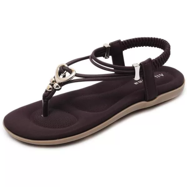 Women's Summer Sandals Beach Bohemian Beaded Ankle Walking Strap Casual Flip Flops Ladies Sexy Flats Comfortable Shoes