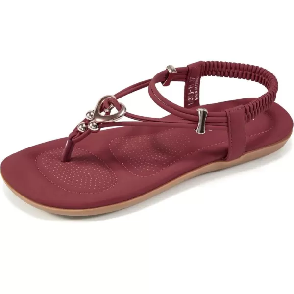 Women's Summer Sandals Beach Bohemian Beaded Ankle Walking Strap Casual Flip Flops Ladies Sexy Flats Comfortable Shoes
