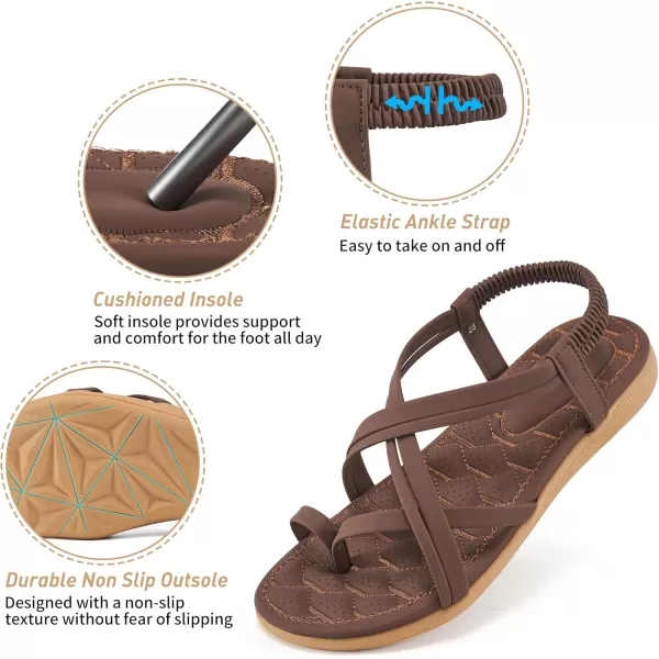 Alicegana Women's Sandals Dressy Summer - Gladiator Flat Comfortable Walking Shoes Causal Cute Ladies Sandal