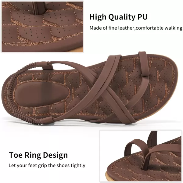 Alicegana Women's Sandals Dressy Summer - Gladiator Flat Comfortable Walking Shoes Causal Cute Ladies Sandal