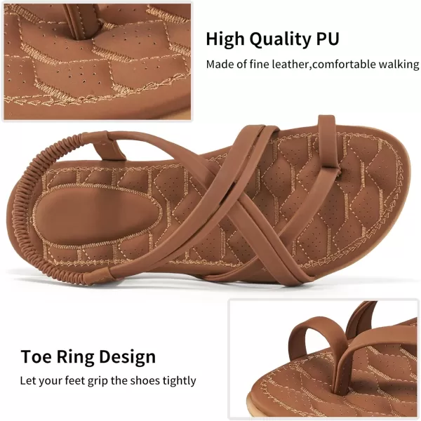 Alicegana Women's Sandals Dressy Summer - Gladiator Flat Comfortable Walking Shoes Causal Cute Ladies Sandal