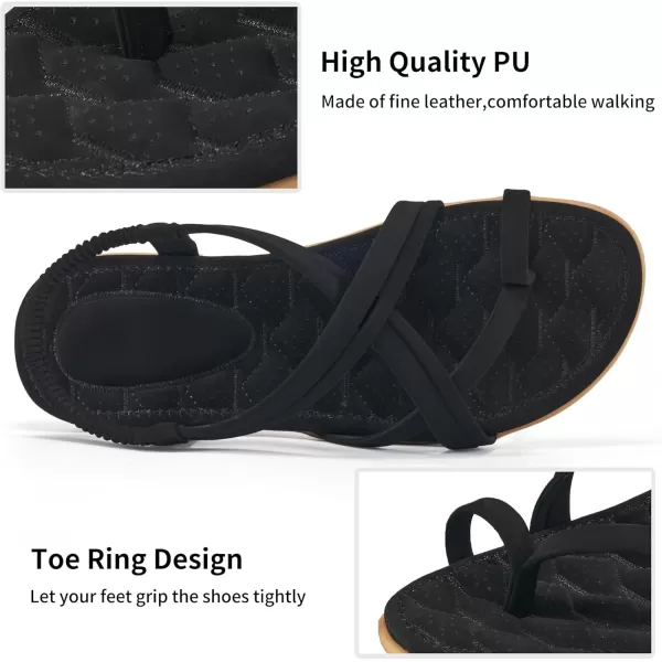 Alicegana Women's Sandals Dressy Summer - Gladiator Flat Comfortable Walking Shoes Causal Cute Ladies Sandal