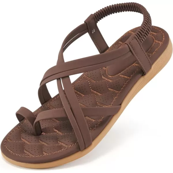 Alicegana Women's Sandals Dressy Summer - Gladiator Flat Comfortable Walking Shoes Causal Cute Ladies Sandal