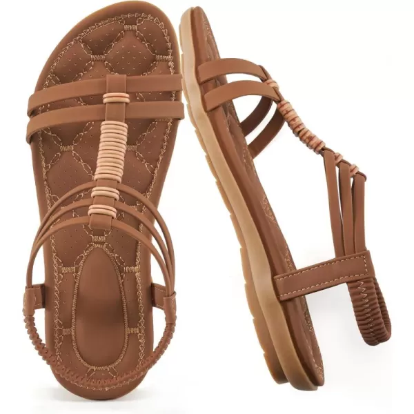 Alicegana Womens Sandals Summer Dressy Gladiator Flat Comfortable Walking Shoes with Non Slip Casual Beach Sandal