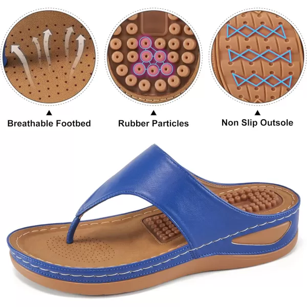 Womens Sandals Wedge Shoes: Comfortable Dressy Summer Flip Flops Casual Walking Beach Slides Sandals for Women